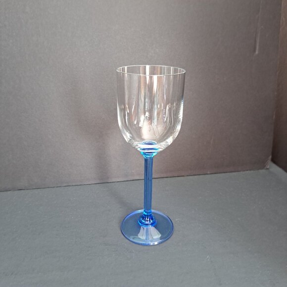 American Stemware Penthouse Sapphire Wine Glass 7 5/8" Blue Stem Elegant Clear - Picture 1 of 8